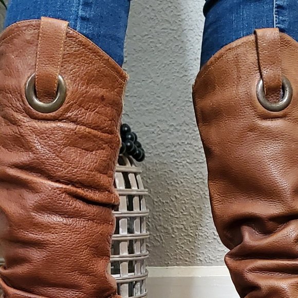 Matisse "Tasha" Cigar Brown Heeled Boots  Grommet/Pull tabs Size 8.5 - Picture 5 of 14